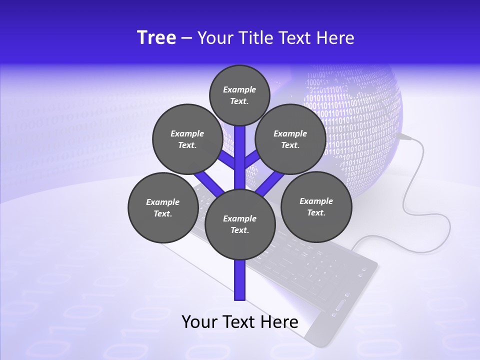 Code Earth Continents PowerPoint Template