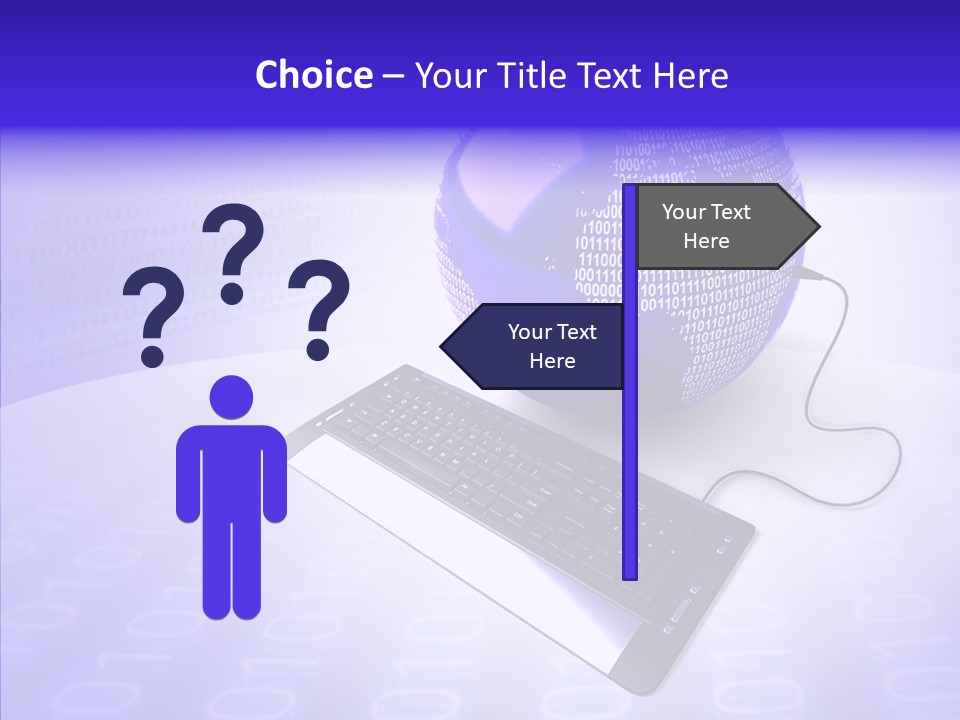 Code Earth Continents PowerPoint Template