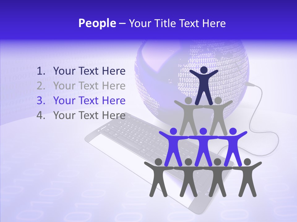 Code Earth Continents PowerPoint Template