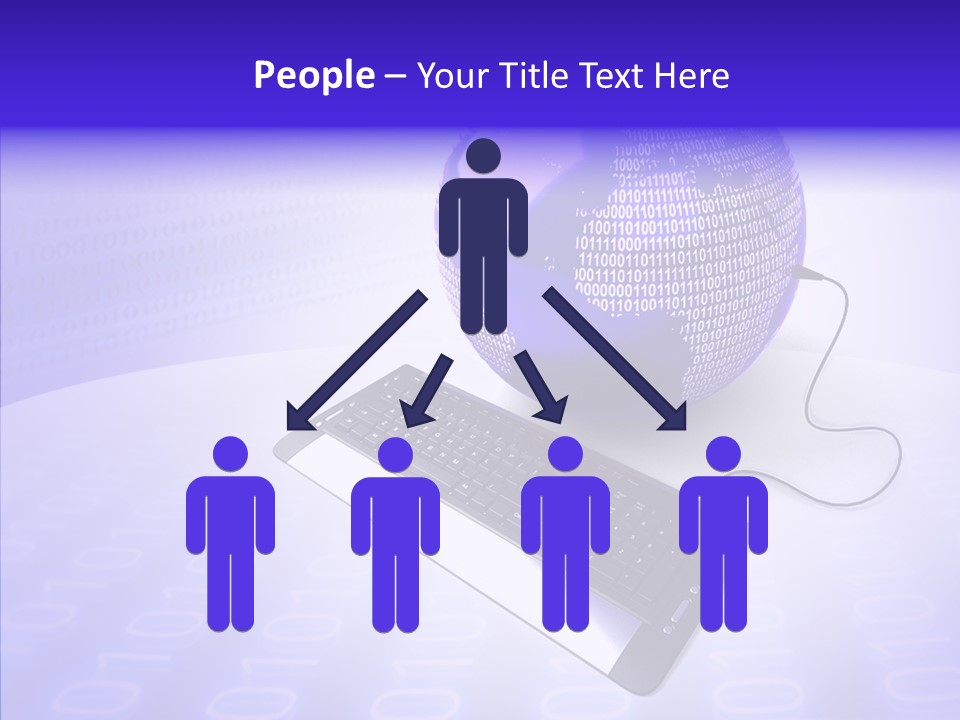 Code Earth Continents PowerPoint Template