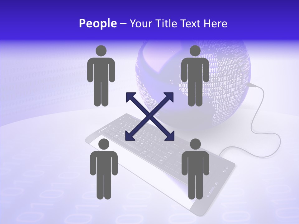 Code Earth Continents PowerPoint Template