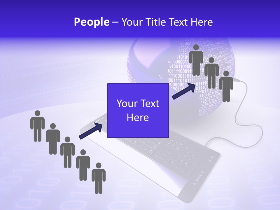 Code Earth Continents PowerPoint Template