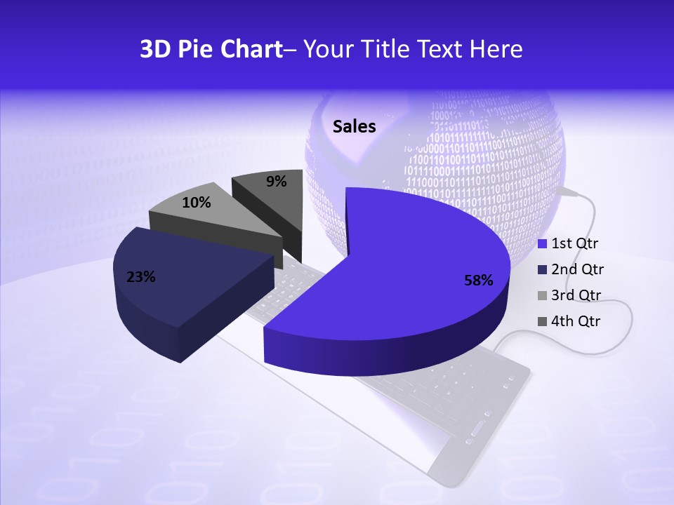 Code Earth Continents PowerPoint Template