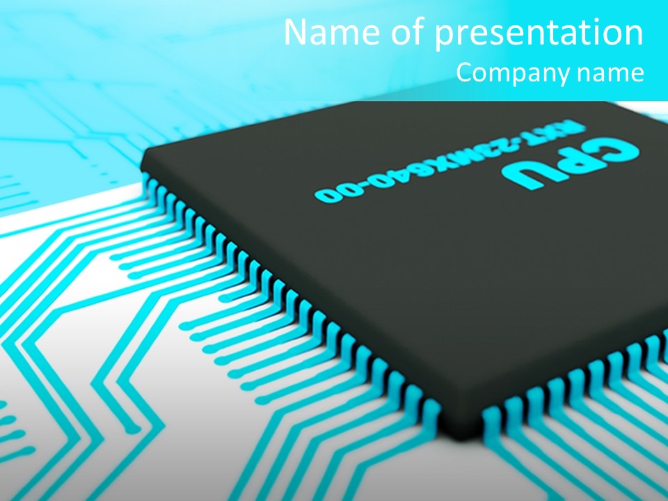 Cpu Close Up Board PowerPoint Template