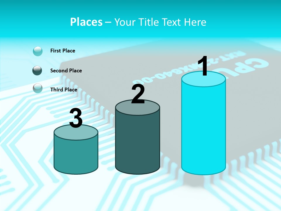 Cpu Close Up Board PowerPoint Template