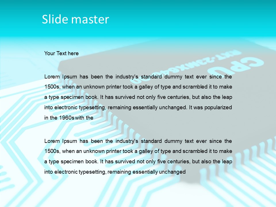 Cpu Close Up Board PowerPoint Template