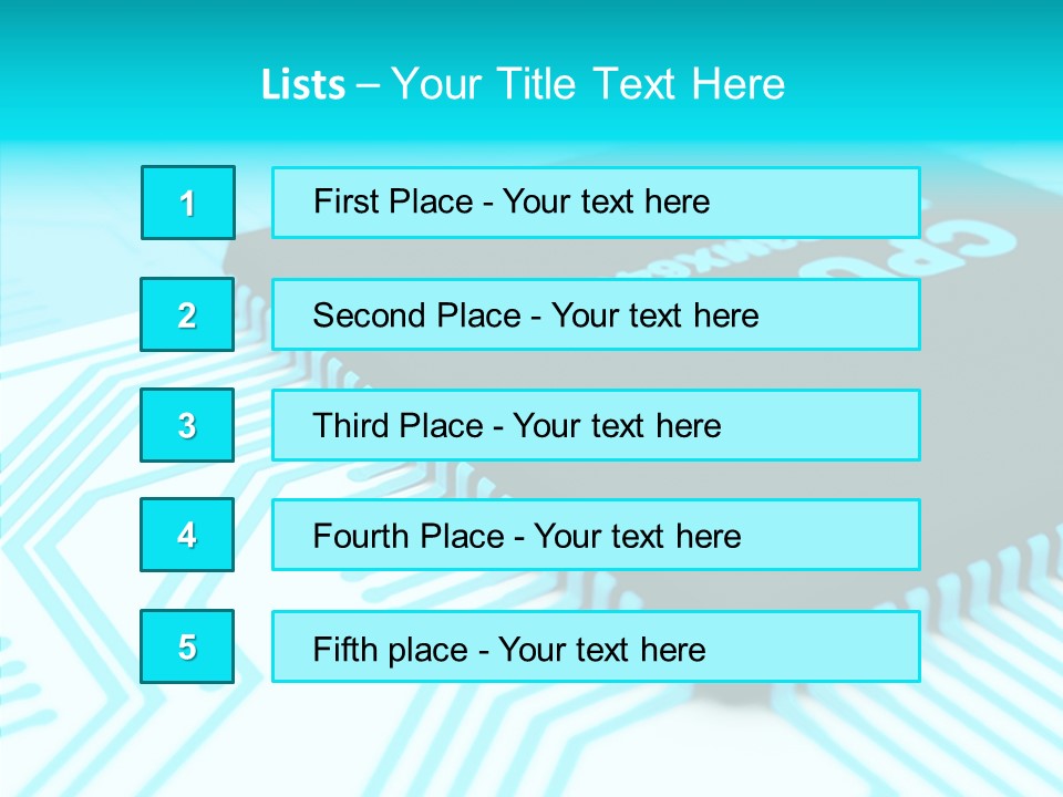 Cpu Close Up Board PowerPoint Template