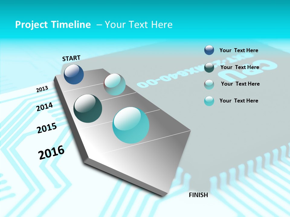 Cpu Close Up Board PowerPoint Template
