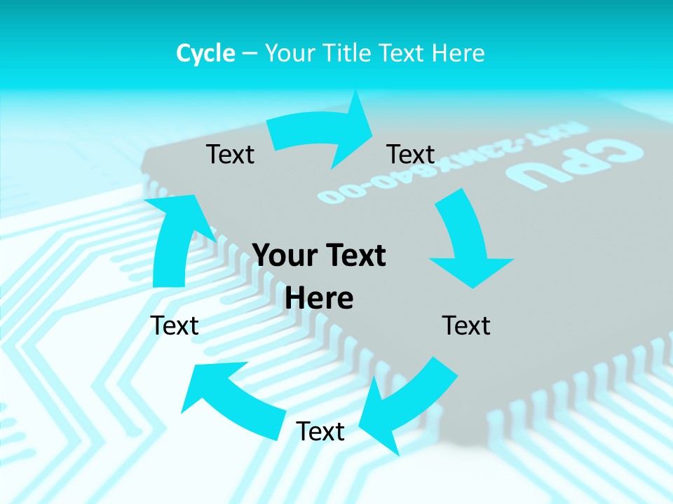 Cpu Close Up Board PowerPoint Template