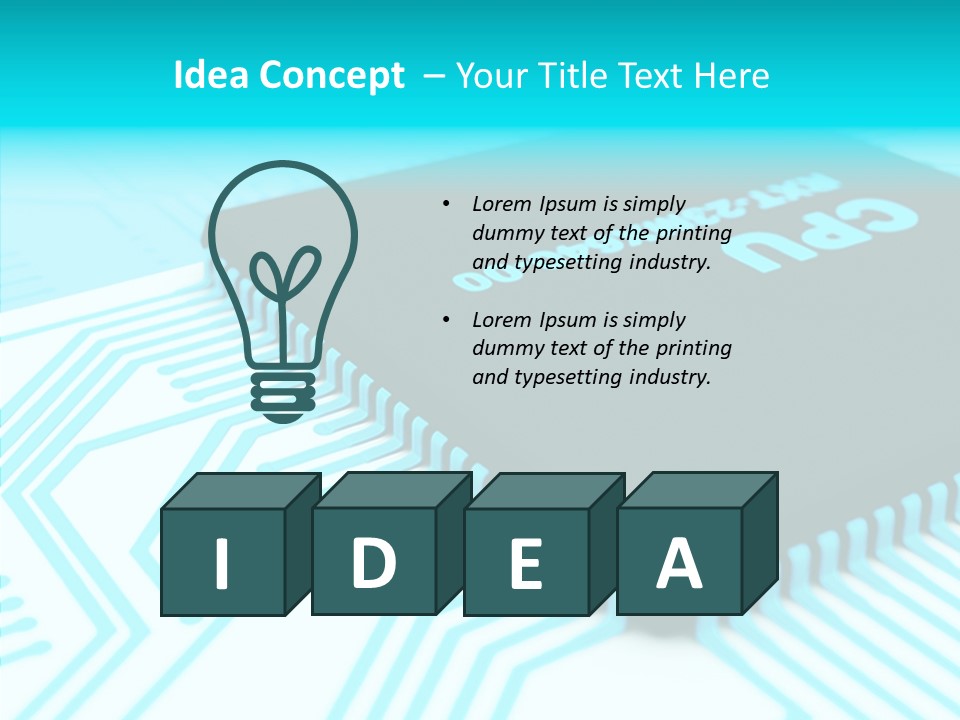 Cpu Close Up Board PowerPoint Template