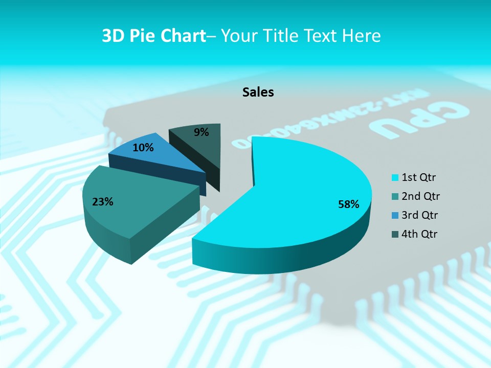Cpu Close Up Board PowerPoint Template