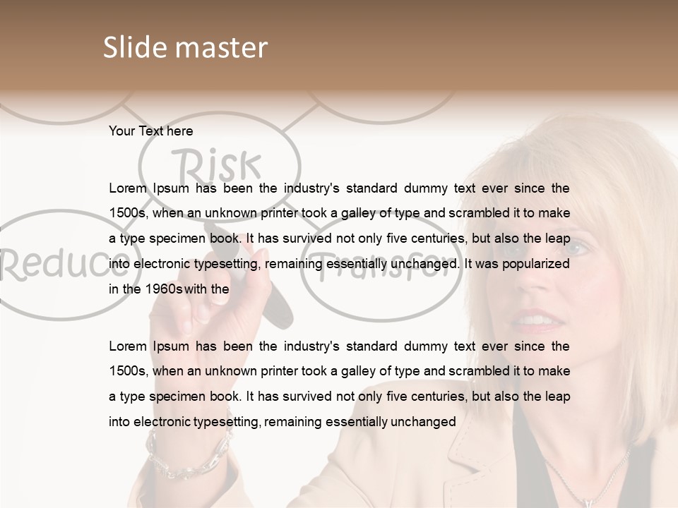 Executive Female Transfer PowerPoint Template