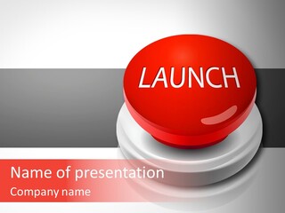 Push Execute Red PowerPoint Template