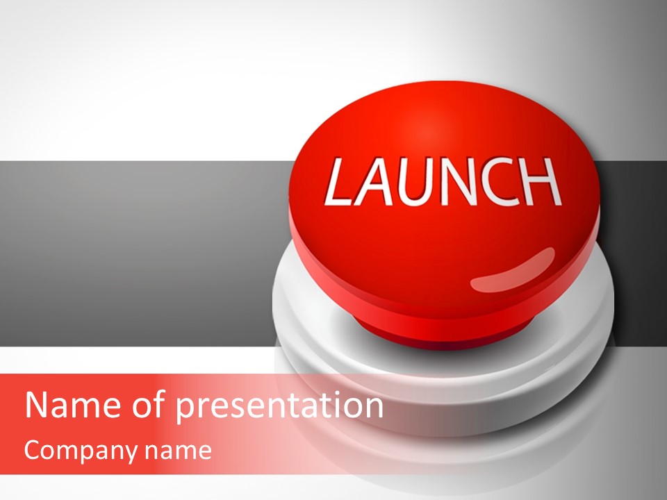 Push Execute Red PowerPoint Template