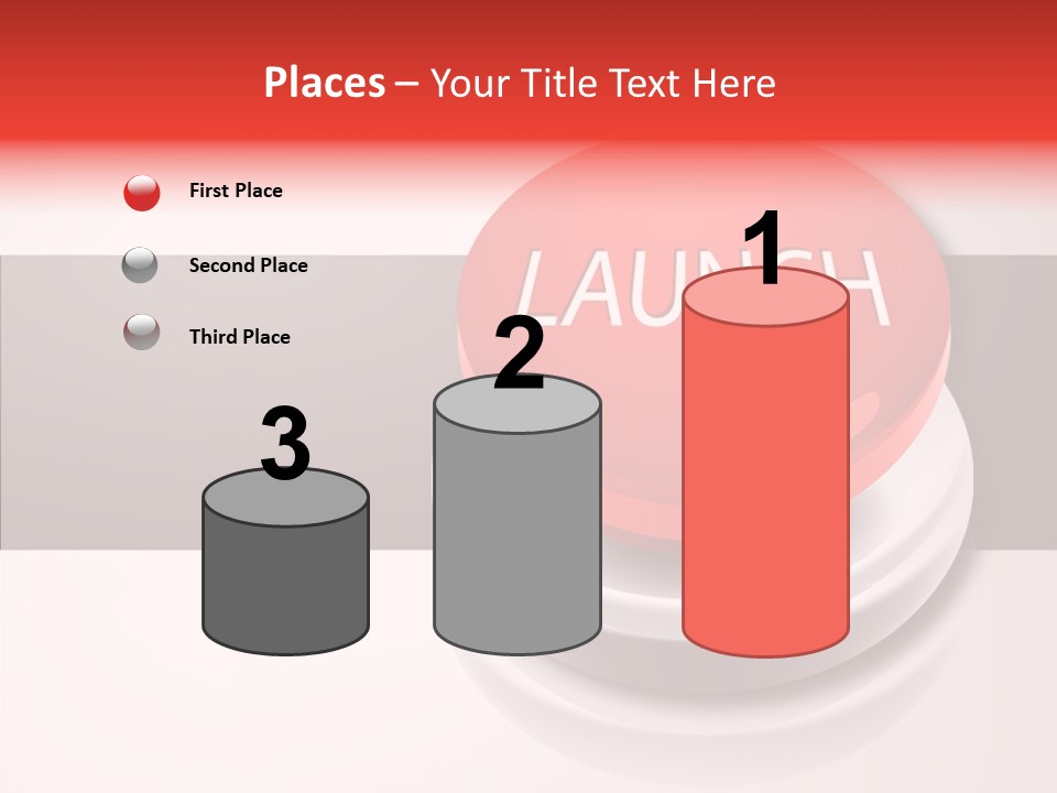 Push Execute Red PowerPoint Template