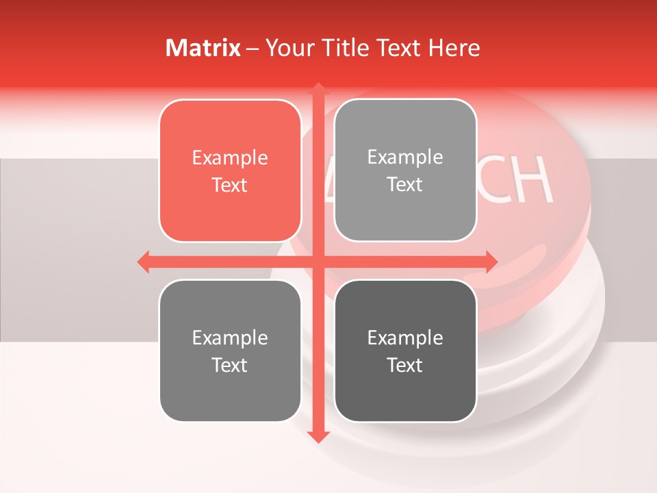 Push Execute Red PowerPoint Template