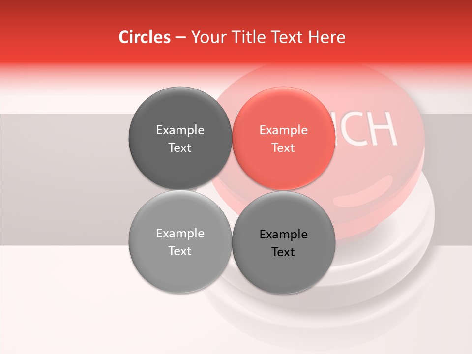 Push Execute Red PowerPoint Template