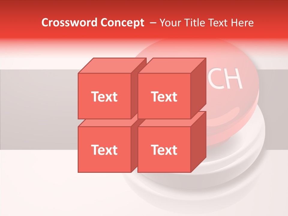 Push Execute Red PowerPoint Template