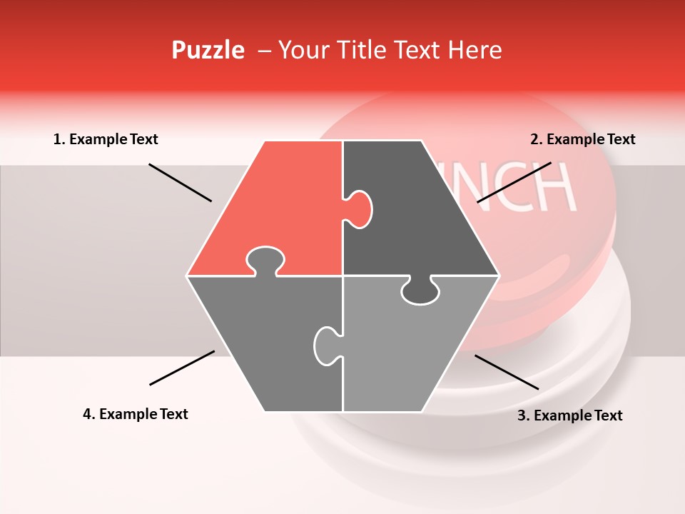 Push Execute Red PowerPoint Template