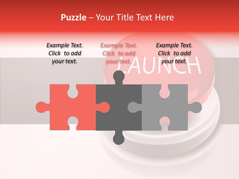 Push Execute Red PowerPoint Template