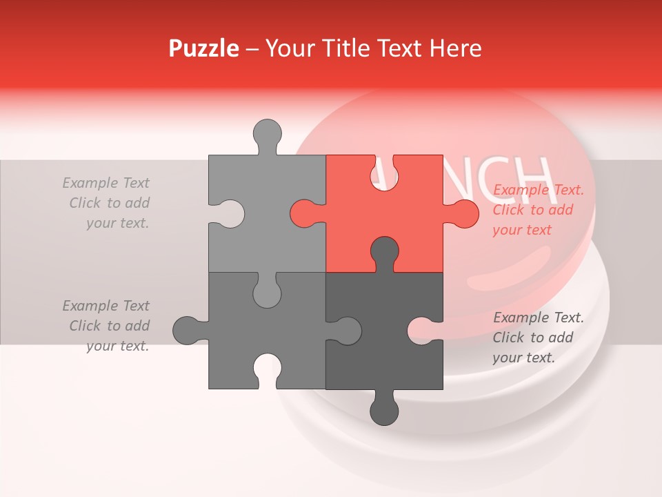 Push Execute Red PowerPoint Template