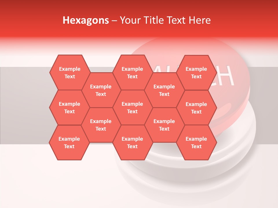 Push Execute Red PowerPoint Template