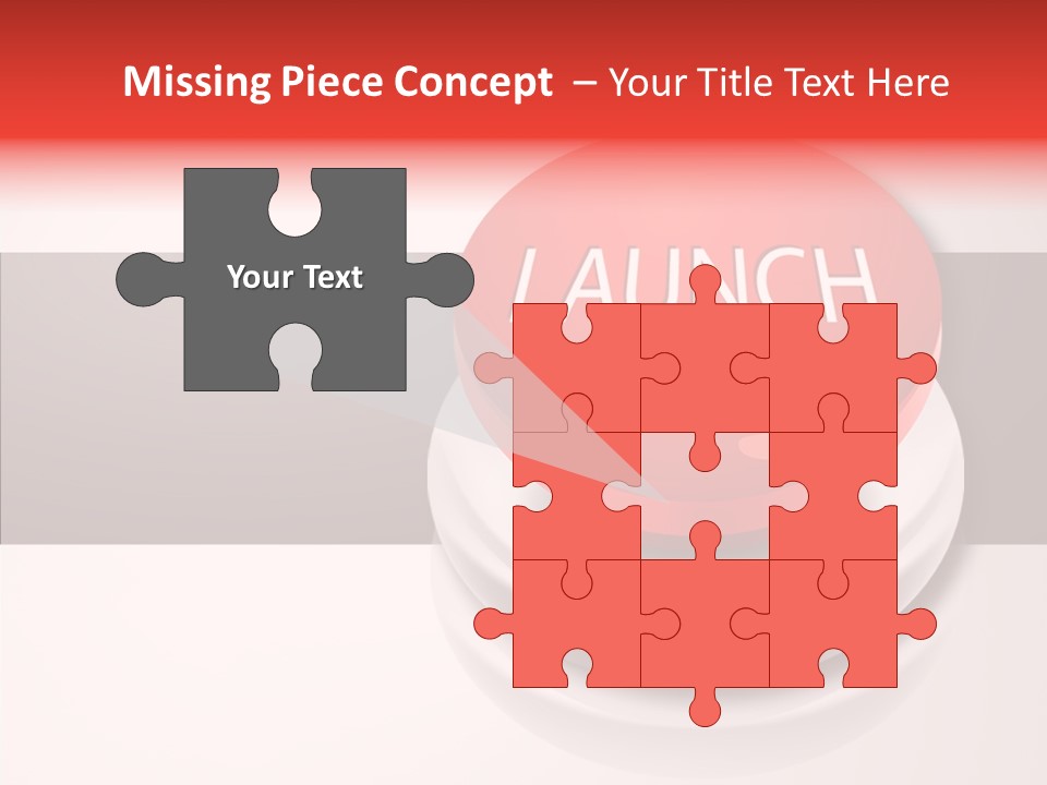 Push Execute Red PowerPoint Template