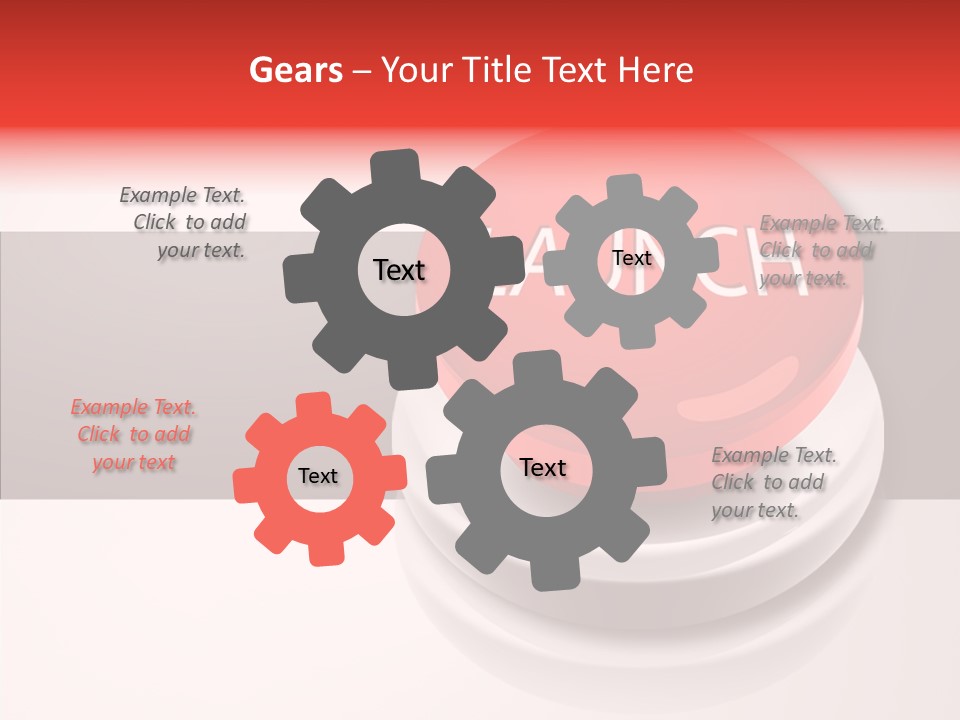 Push Execute Red PowerPoint Template