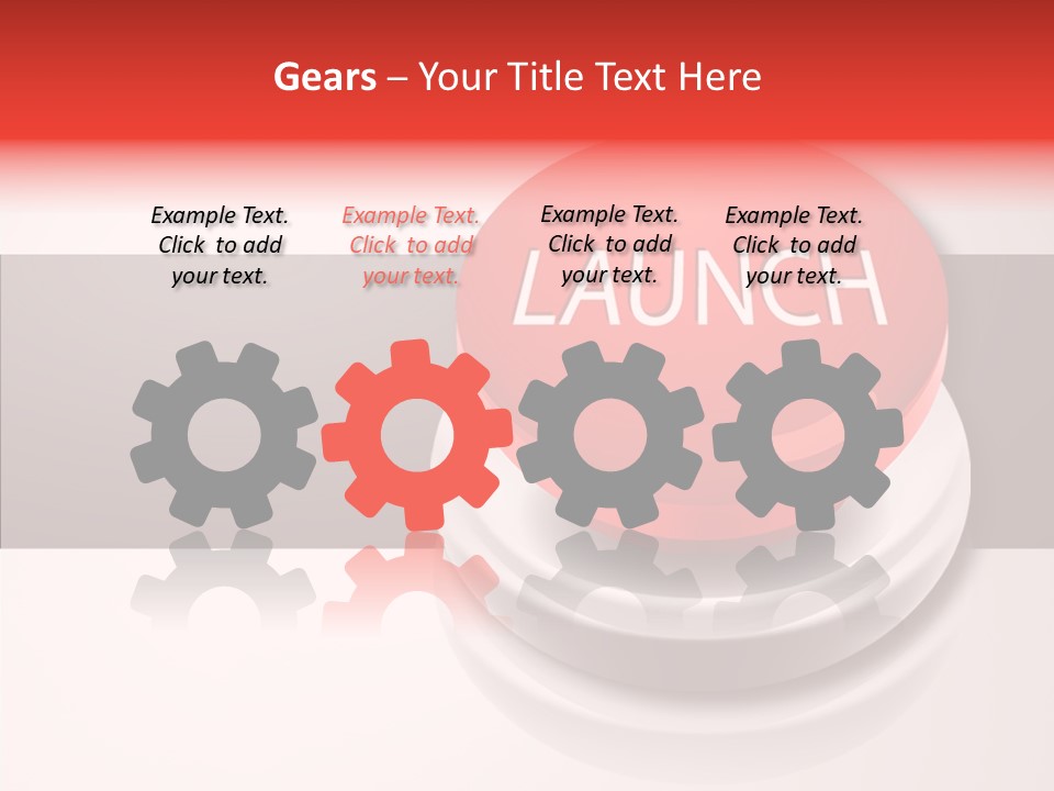 Push Execute Red PowerPoint Template
