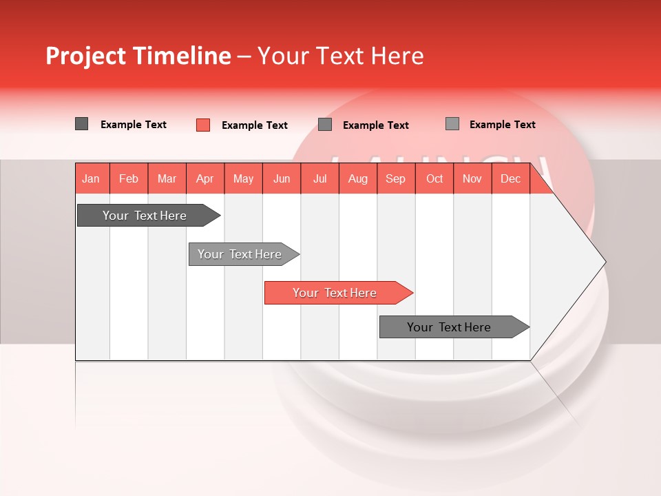 Push Execute Red PowerPoint Template