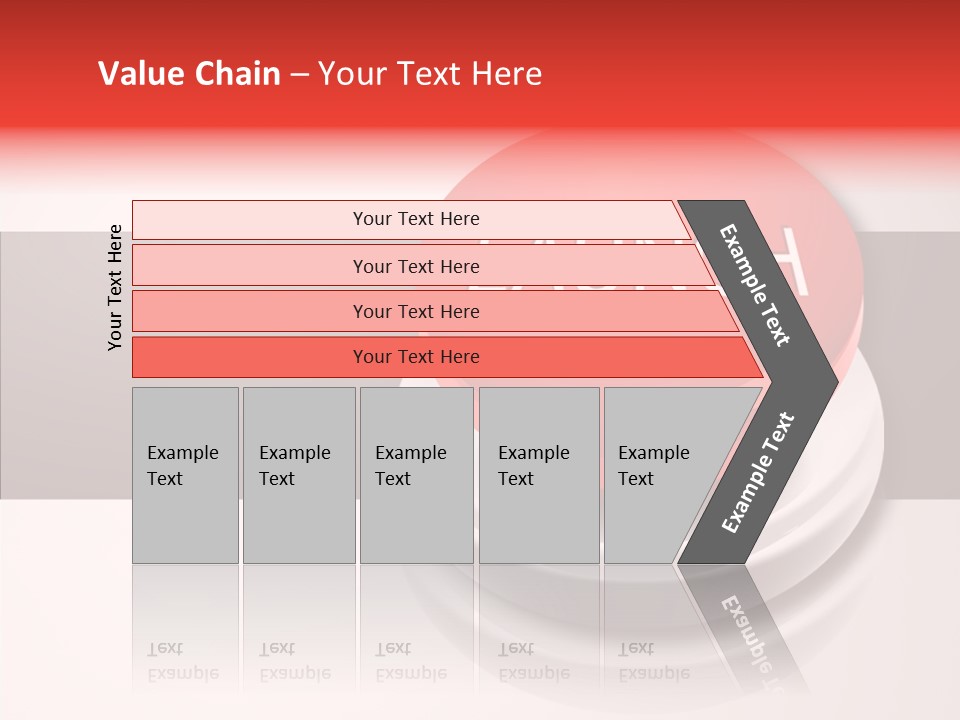 Push Execute Red PowerPoint Template