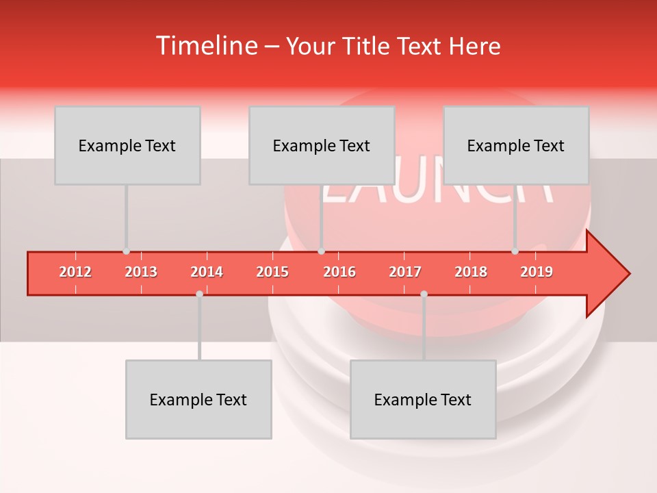 Push Execute Red PowerPoint Template