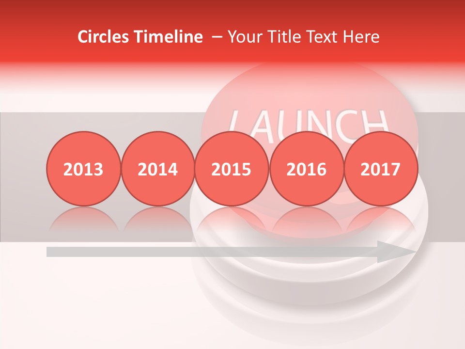 Push Execute Red PowerPoint Template