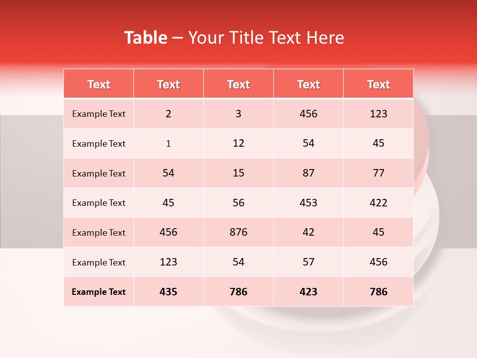 Push Execute Red PowerPoint Template