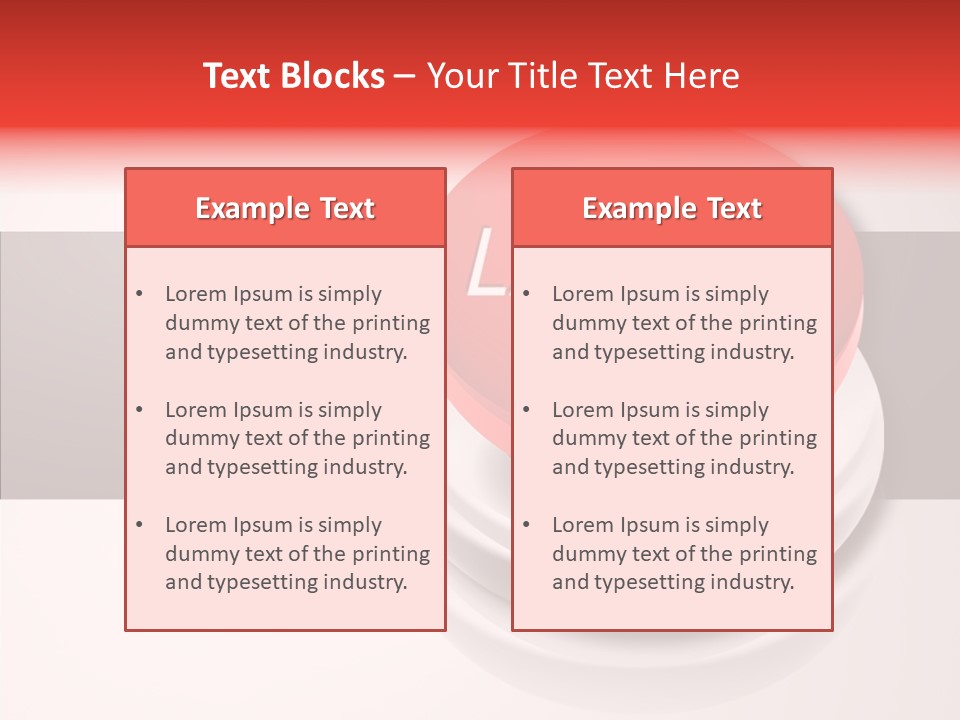 Push Execute Red PowerPoint Template