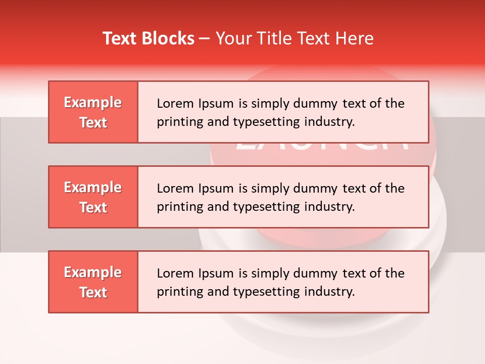 Push Execute Red PowerPoint Template