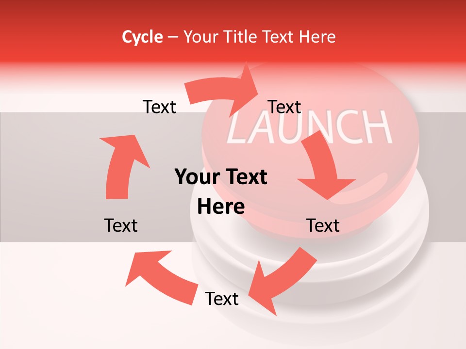 Push Execute Red PowerPoint Template