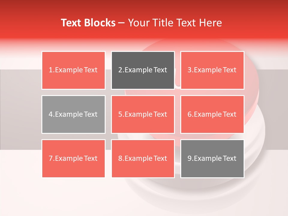 Push Execute Red PowerPoint Template