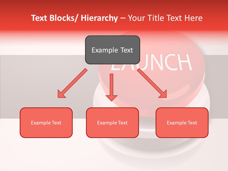 Push Execute Red PowerPoint Template