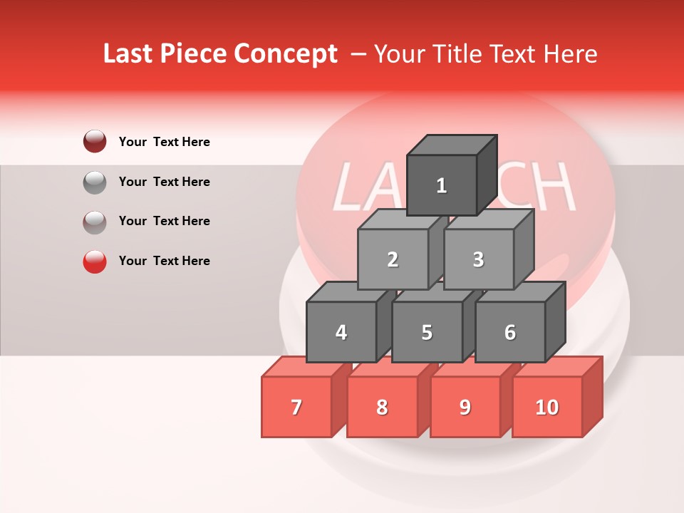 Push Execute Red PowerPoint Template