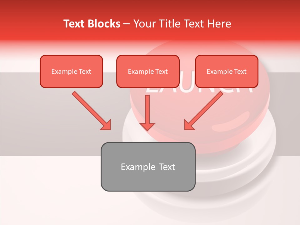 Push Execute Red PowerPoint Template
