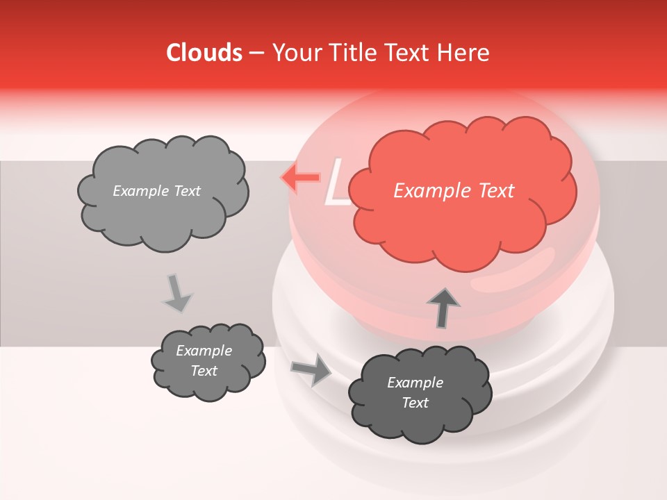 Push Execute Red PowerPoint Template