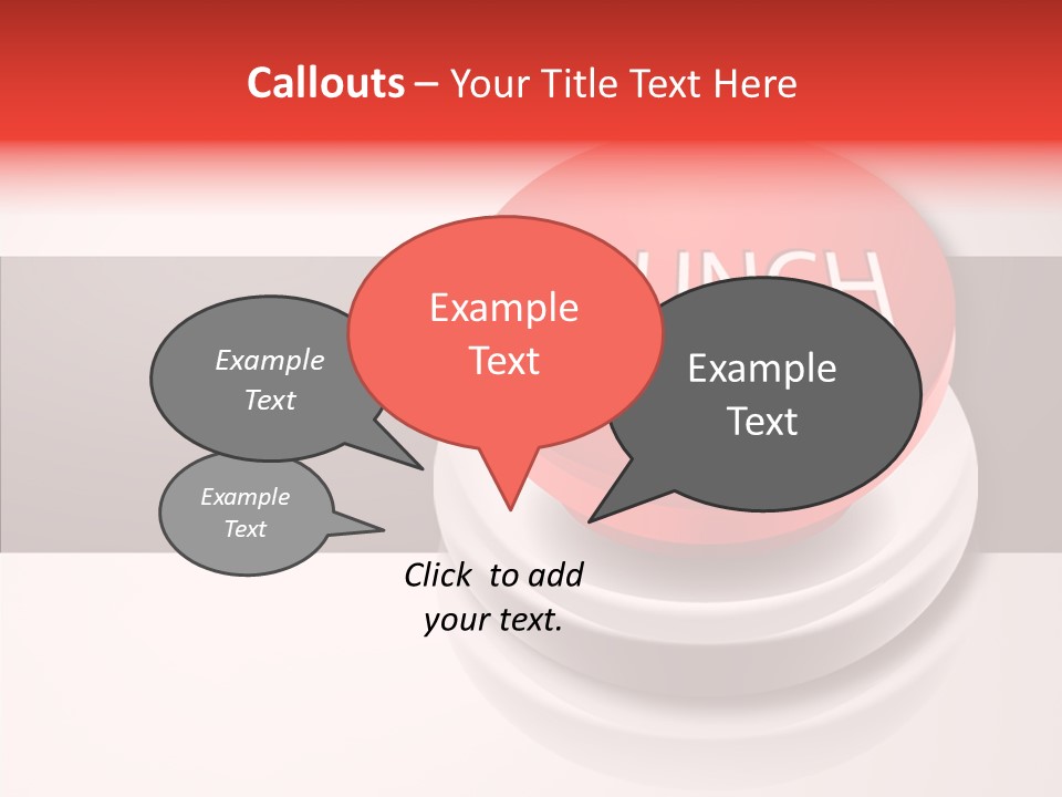 Push Execute Red PowerPoint Template