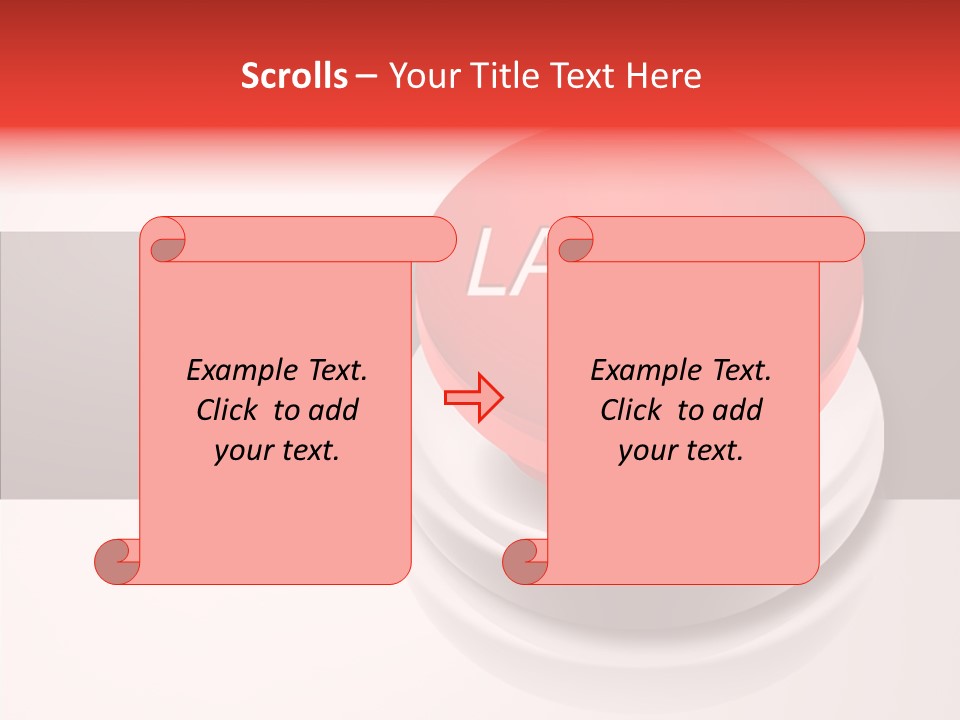 Push Execute Red PowerPoint Template