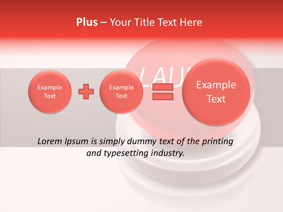 Push Execute Red PowerPoint Template