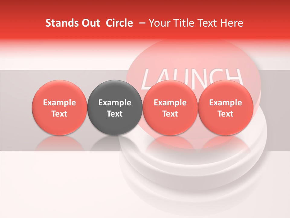 Push Execute Red PowerPoint Template