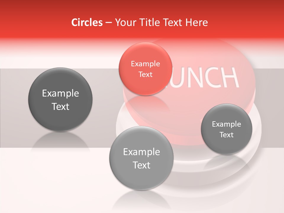 Push Execute Red PowerPoint Template