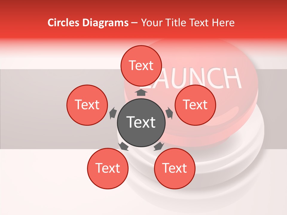 Push Execute Red PowerPoint Template