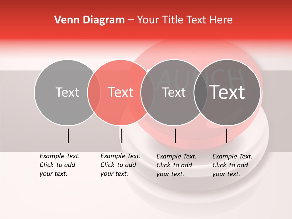 Push Execute Red PowerPoint Template