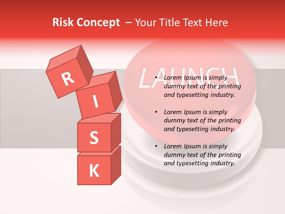 Push Execute Red PowerPoint Template